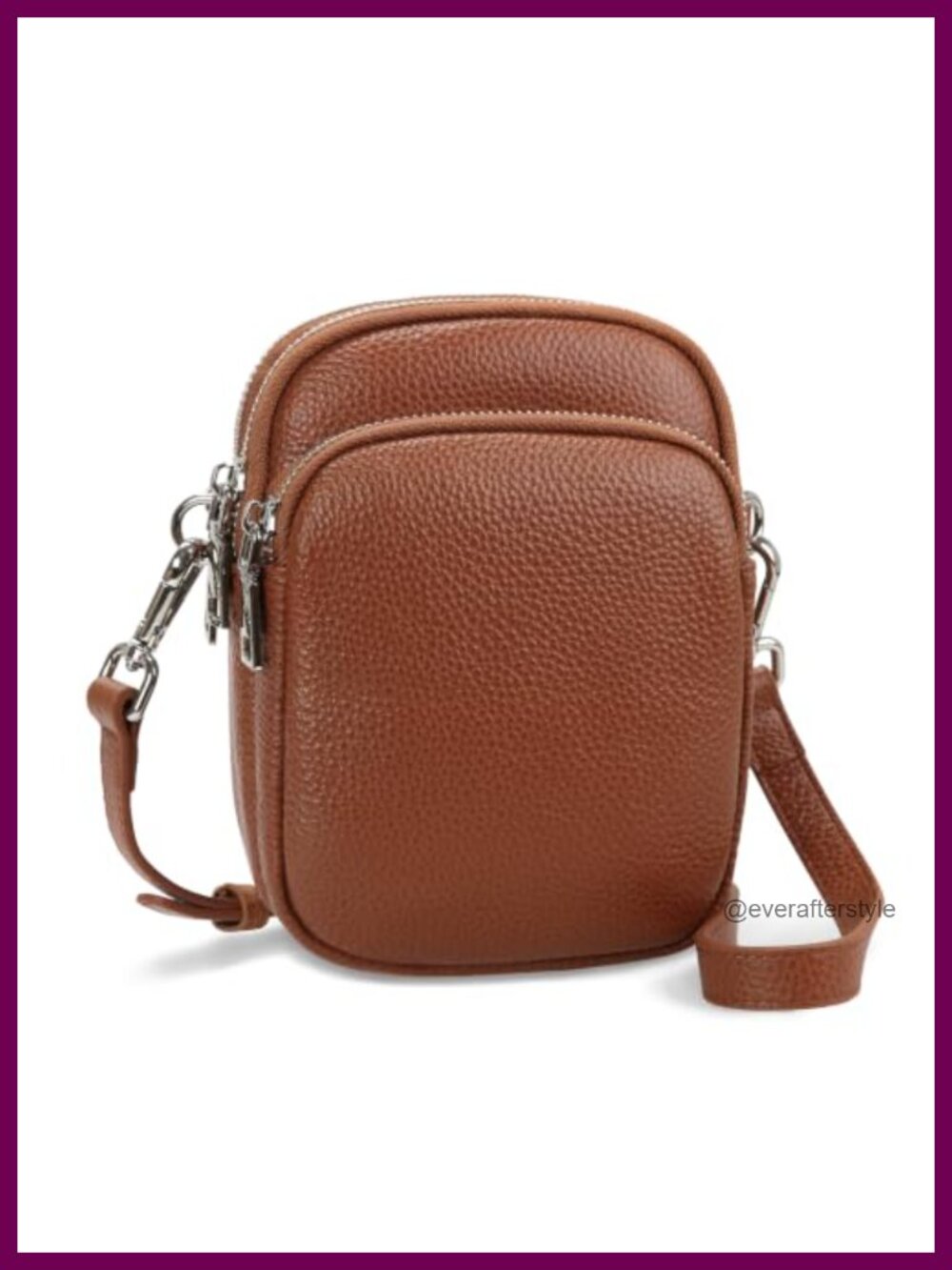 Small Leather Crossbody Bag RFID Cell Phone Purse